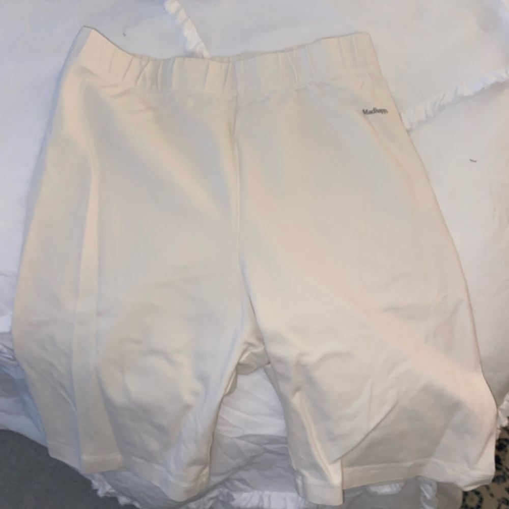 Madhappy Cream Cotton Bike Shorts